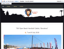 Tablet Screenshot of beach-handball-calella.com